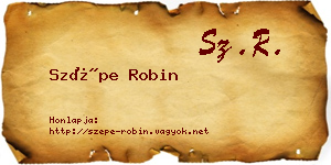 Szépe Robin névjegykártya